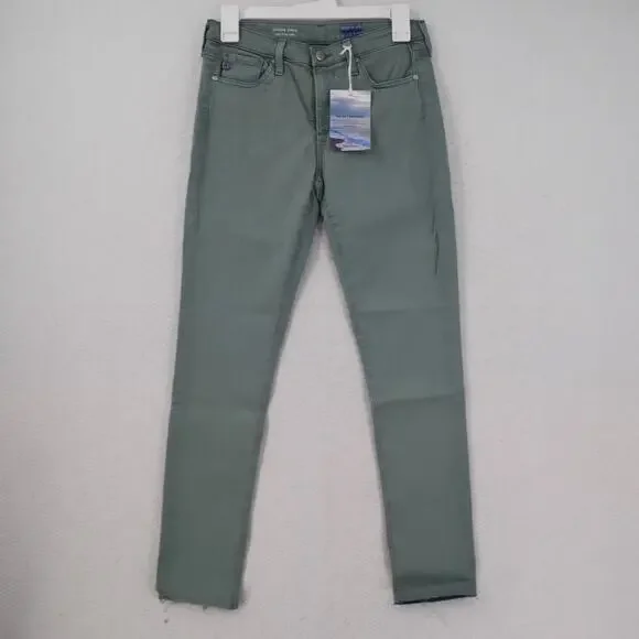 NEW AG Adriano Goldschmied Legging Super Skinny Ankle Jeans Green Size 4 26 - Picture 1 of 13